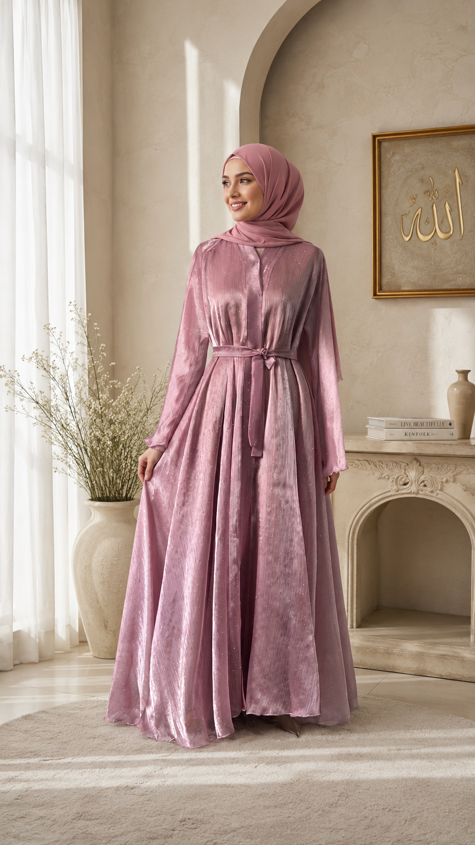 Rose Pink Princess Abaya