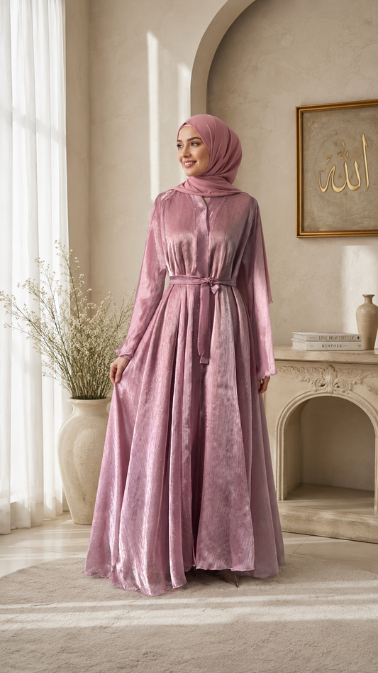 Rose Pink Princess Abaya