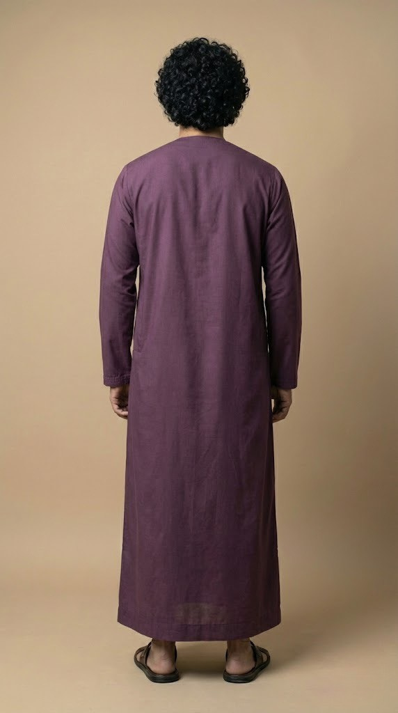Maroon Emarati Plain Thobes Men’s