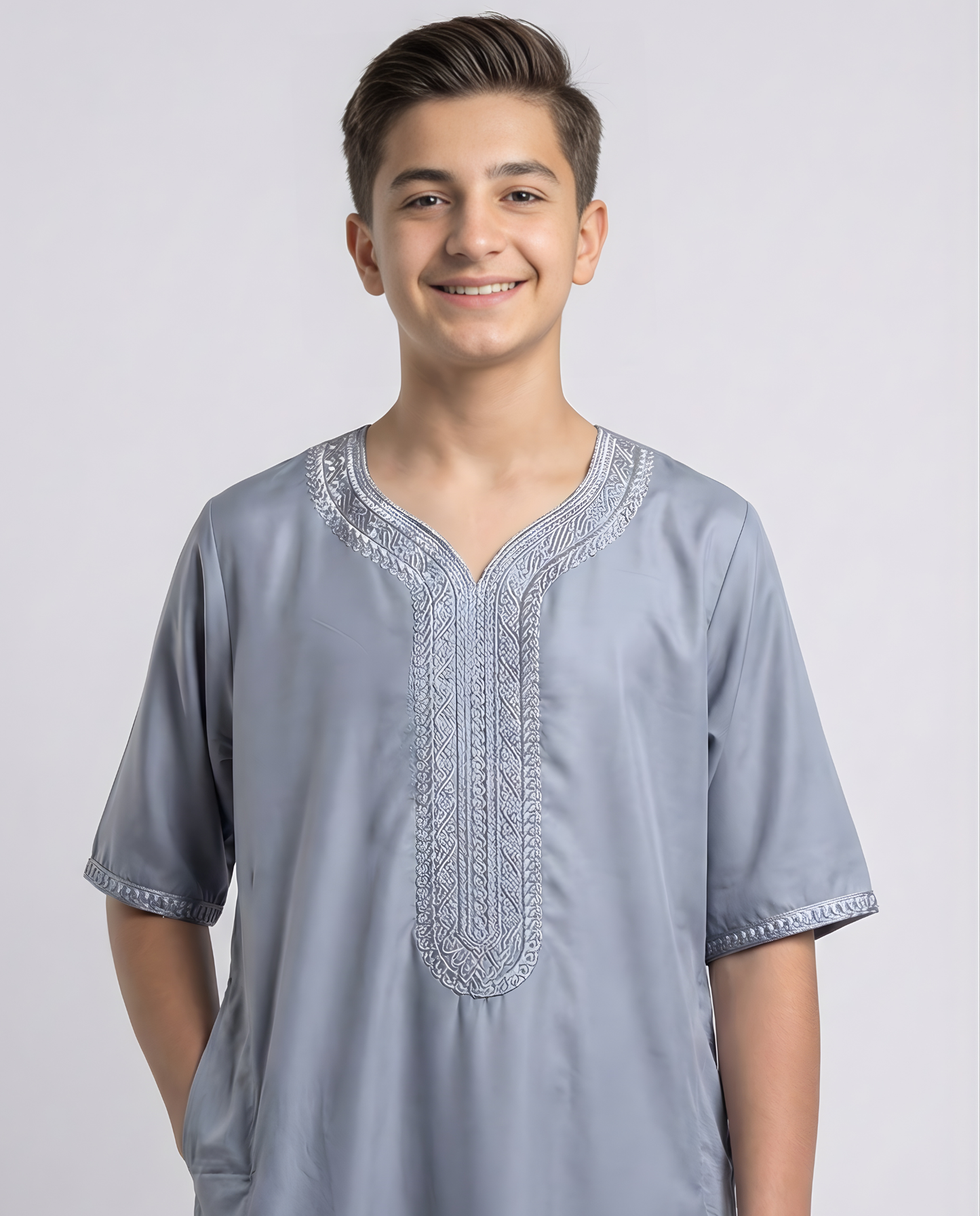 Grey Moroccan Thobes Kids