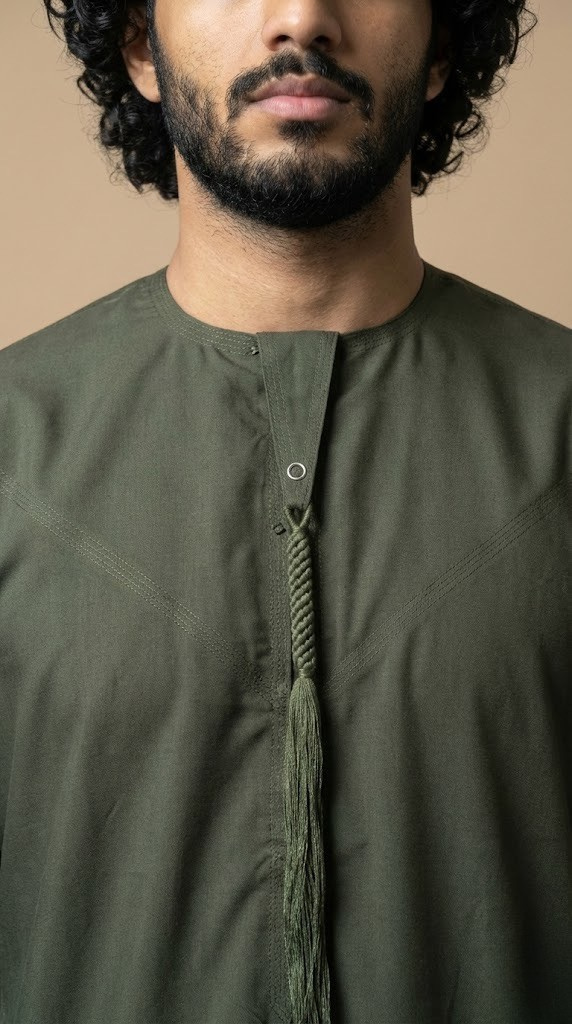 Green Emarati Plain Thobes Men’s