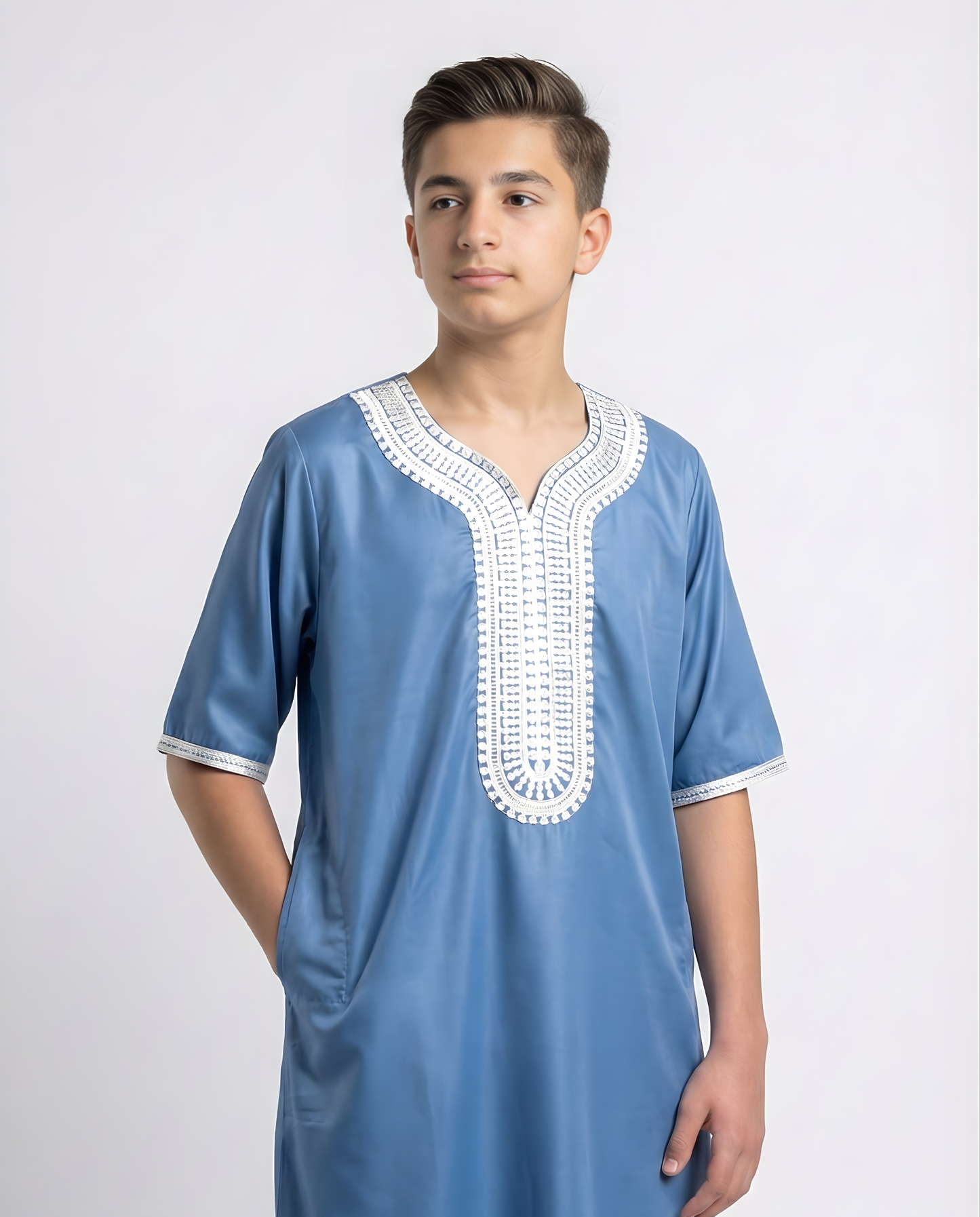 Blue Moroccan Thobes Kid