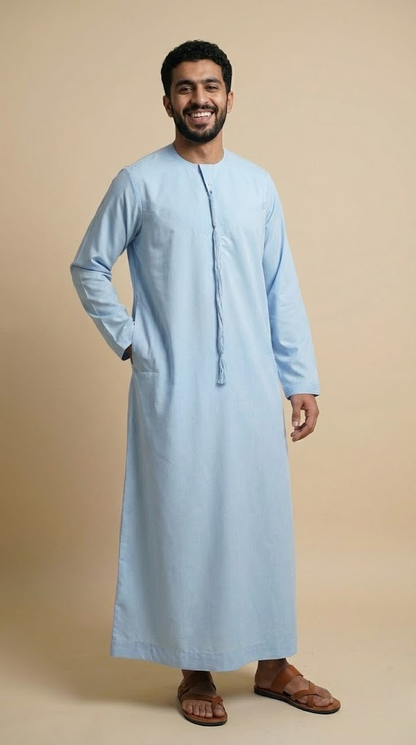 Sky Blue Emarati Plain Thobes Men’s