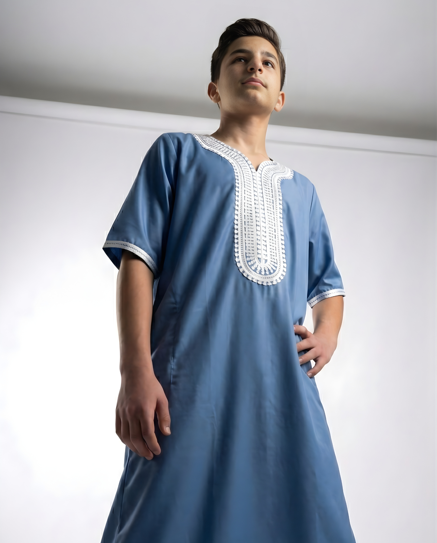 Blue Moroccan Thobes Kid