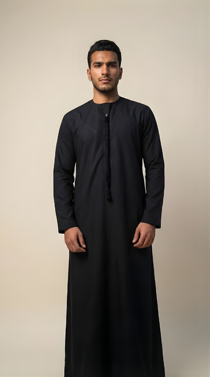 Black Emarati Plain Thobes Men’s