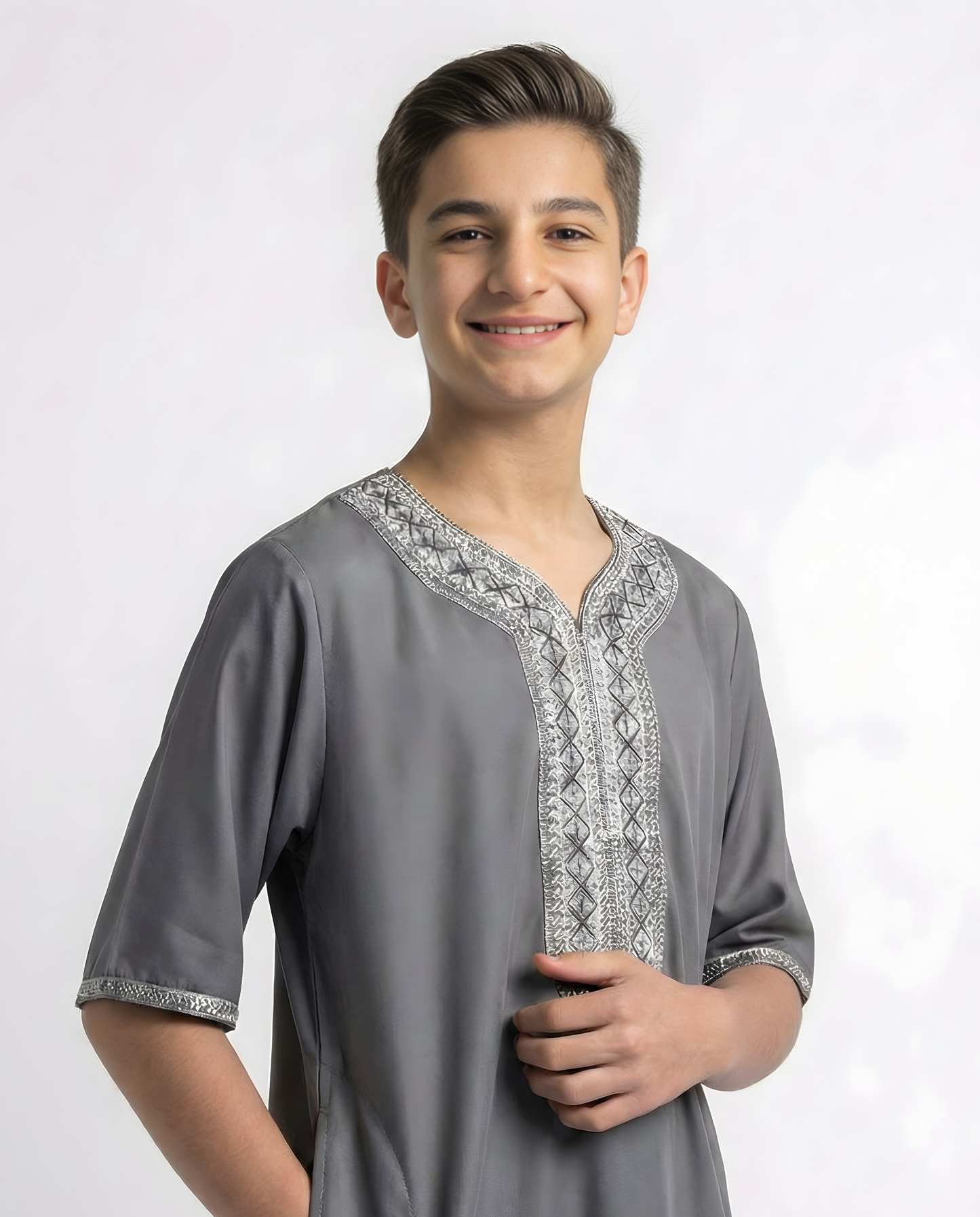 Dark Grey Moroccan Thobes kids