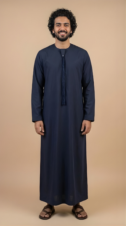 Dark Blue Emarati Plain Thobes Men’s