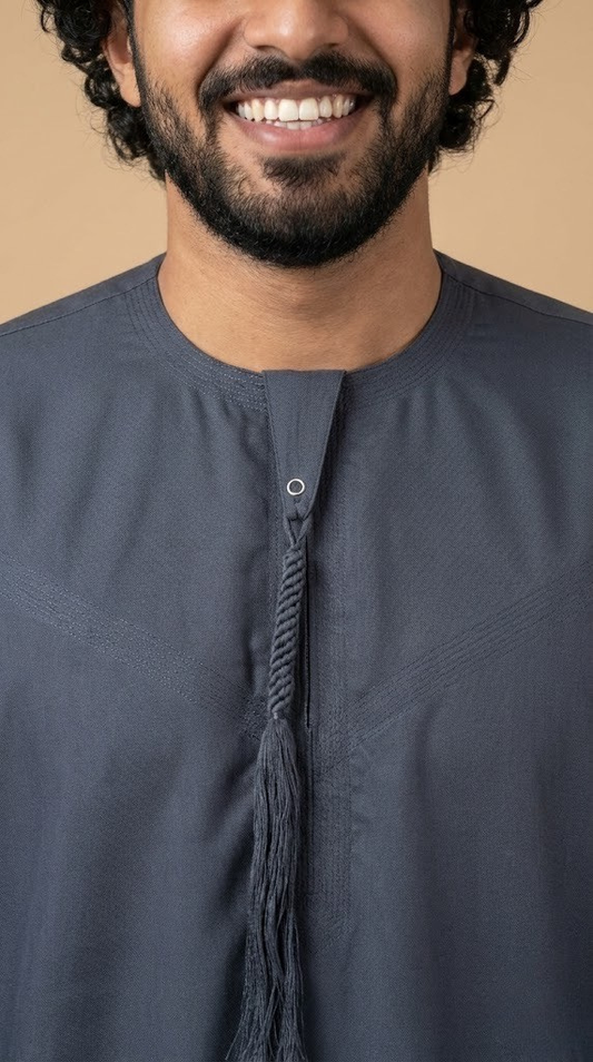 Dark Grey Emarati Plain Thobes Men’s