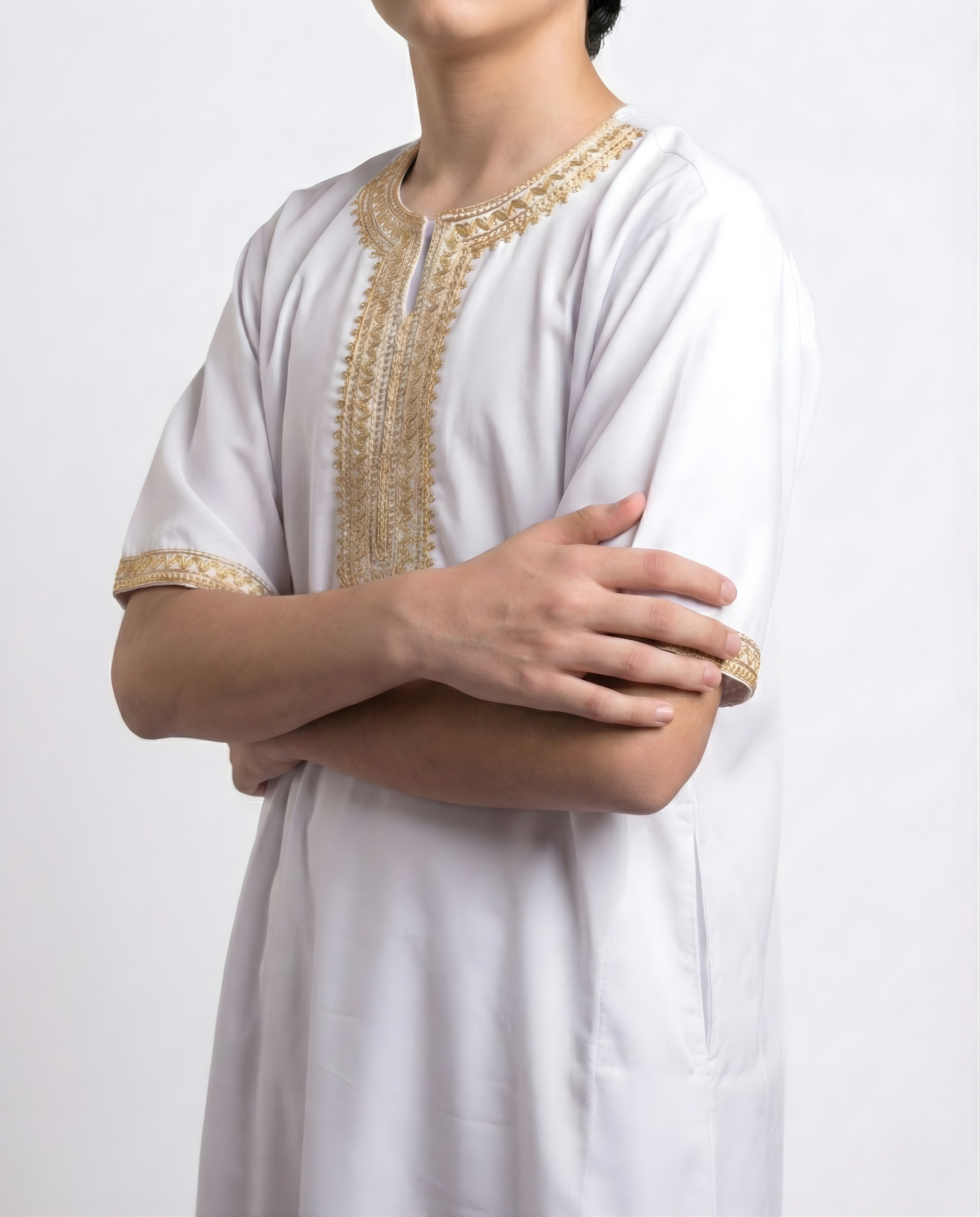 White Moroccan Thobes Kids