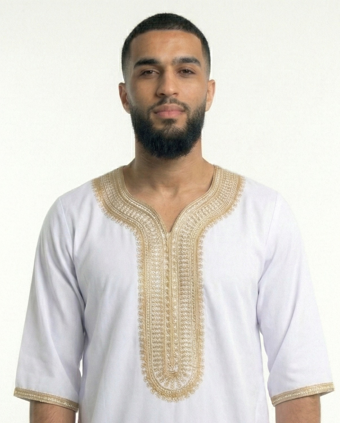 White Gold Moroccan Thobes Mens