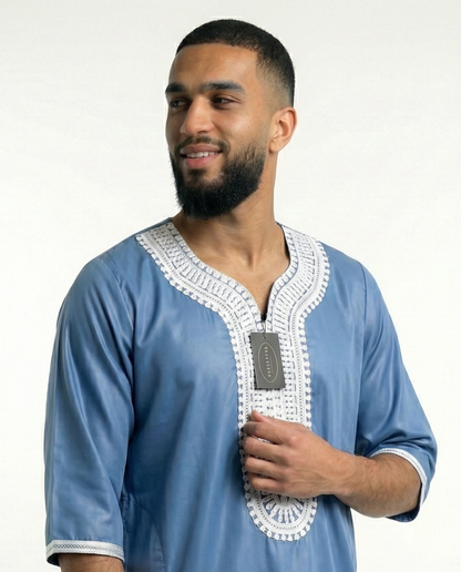 Blue Moroccan Thobes Mens