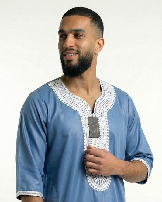 Blue Moroccan Thobes Mens