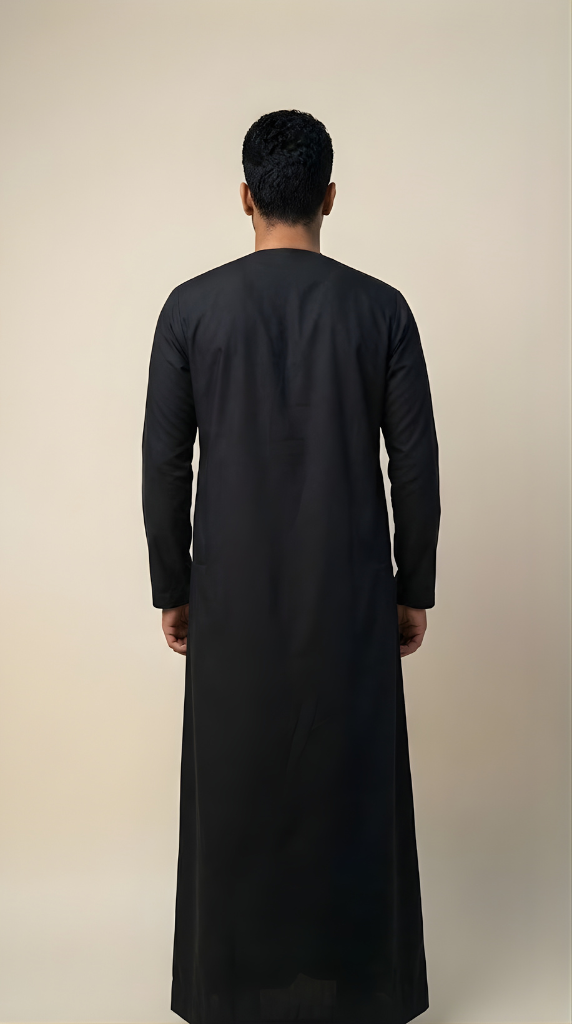 Black Emarati Plain Thobes Men’s