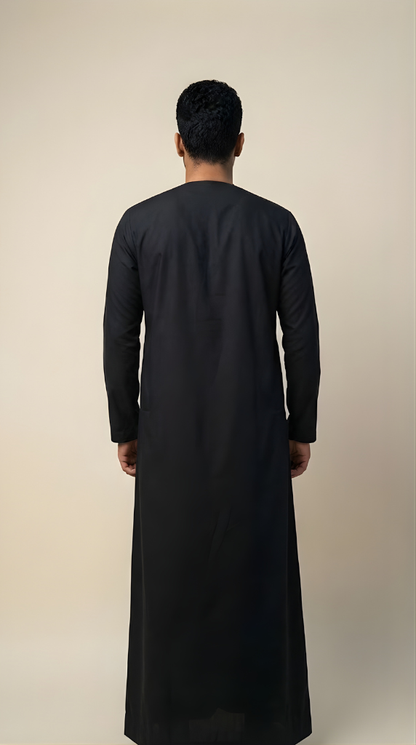 Black Emarati Plain Thobes Men’s