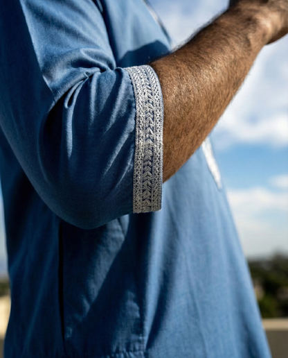 Blue Moroccan Thobes Mens