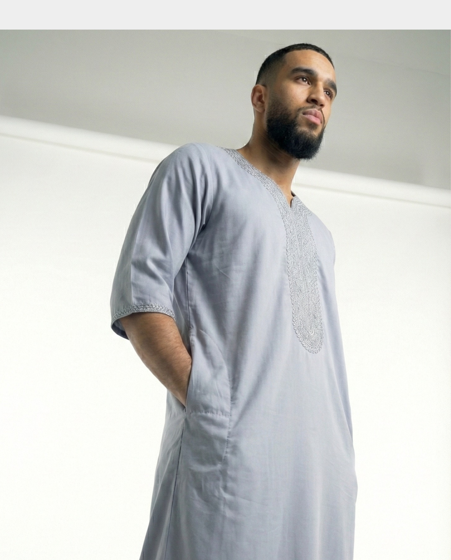 Grey Moroccan Thobes Men