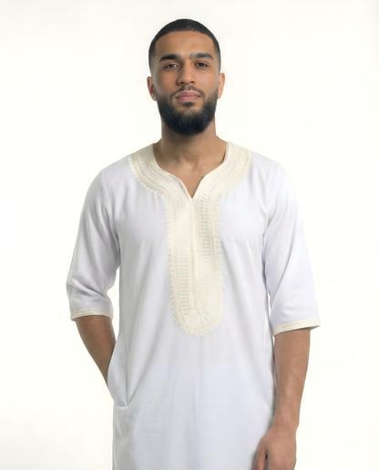 White Moroccan Thobes Men