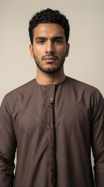 Brown Emarati Plain Thobes Men’s