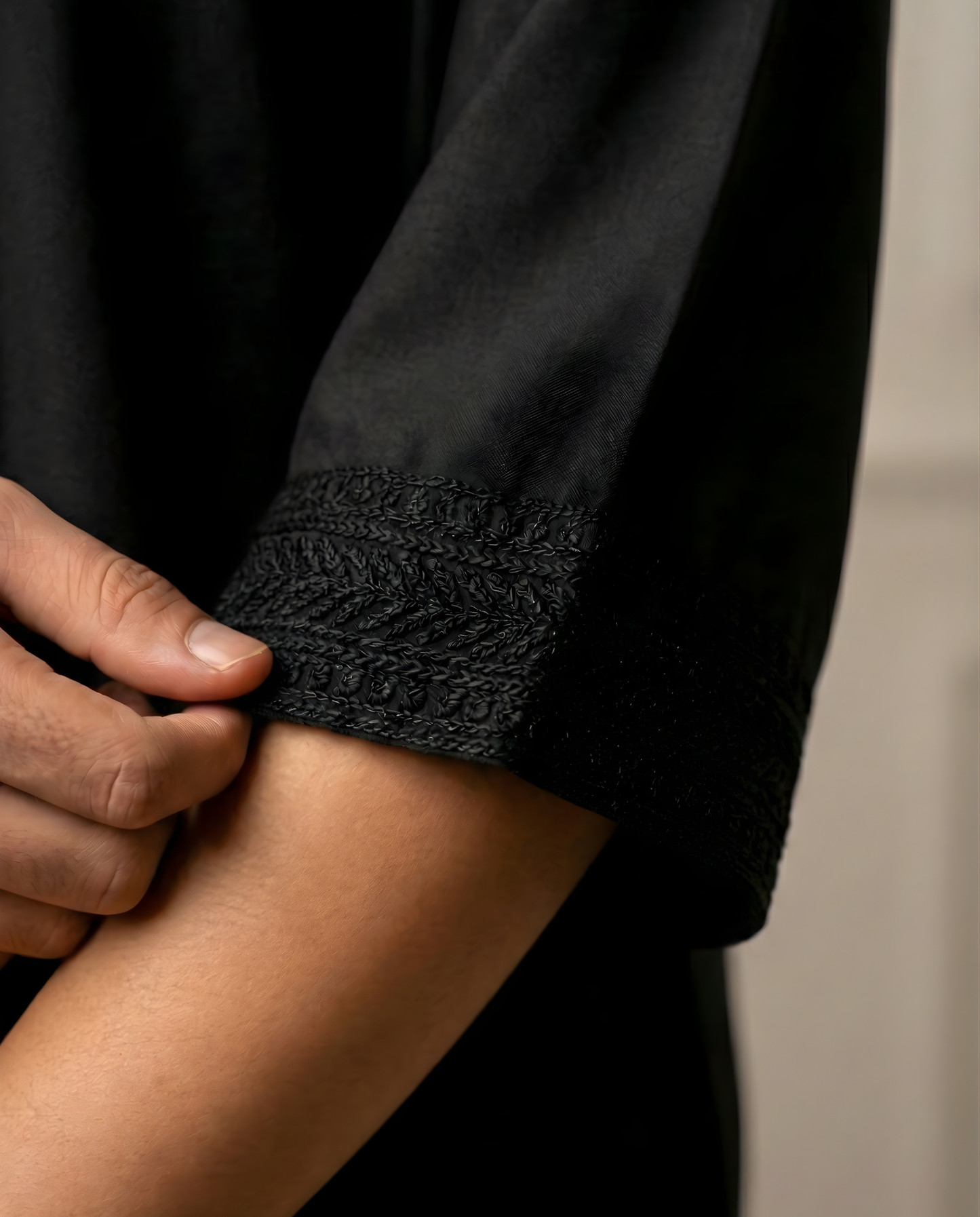 Black Moroccan Thobes Men