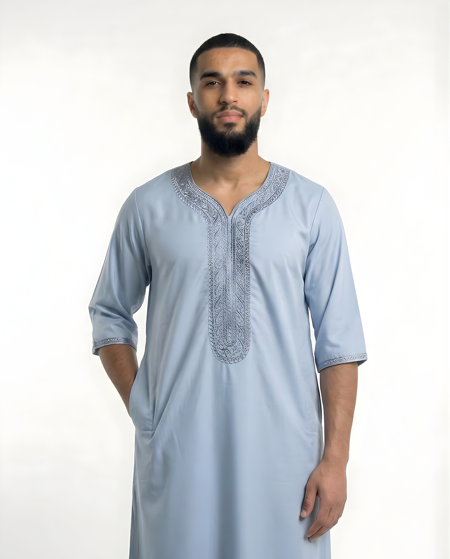 Sky Blue Moroccan Thobes Men