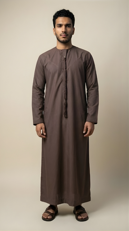 Brown Emarati Plain Thobes Men’s