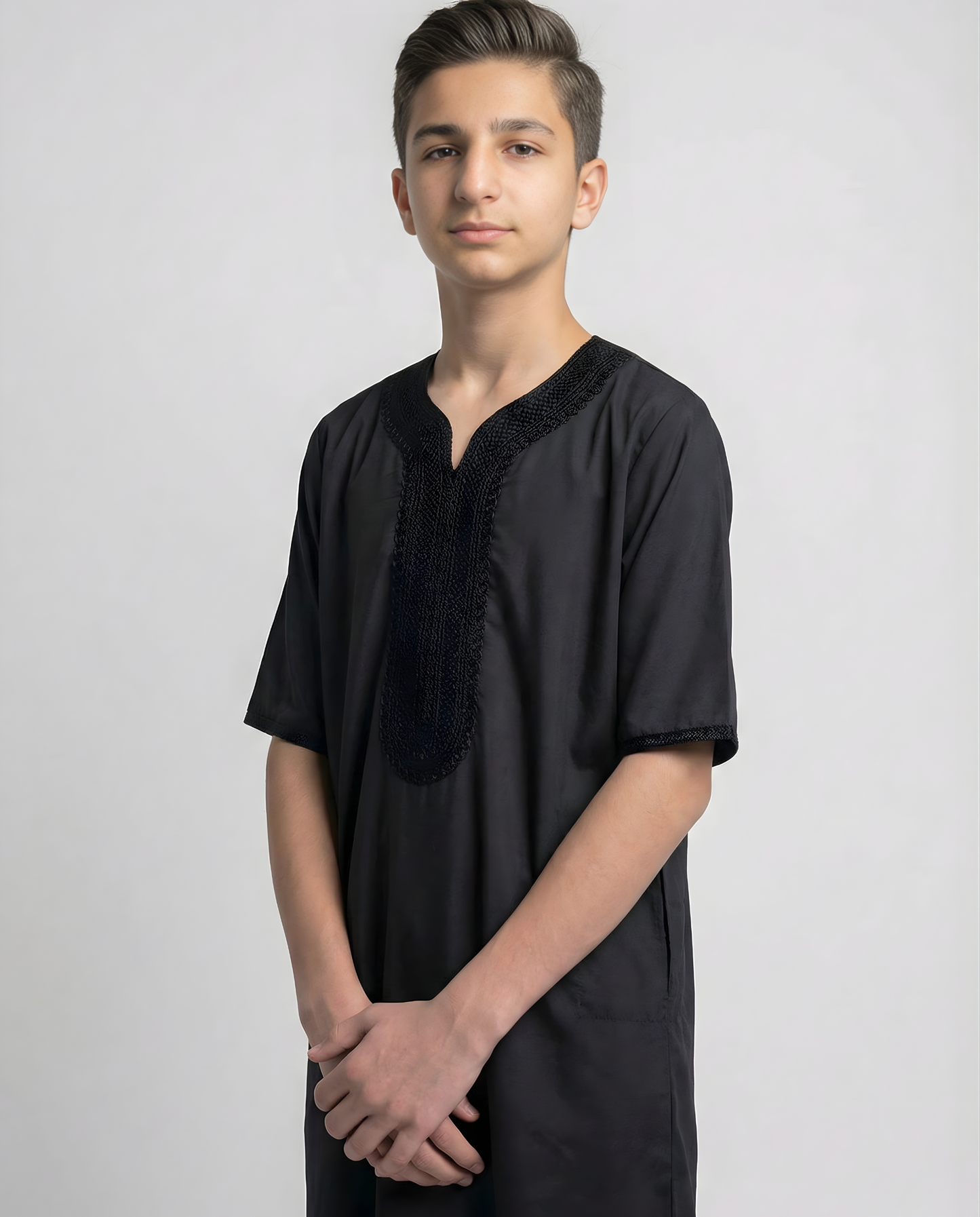 Black Moroccan Thobes Kids