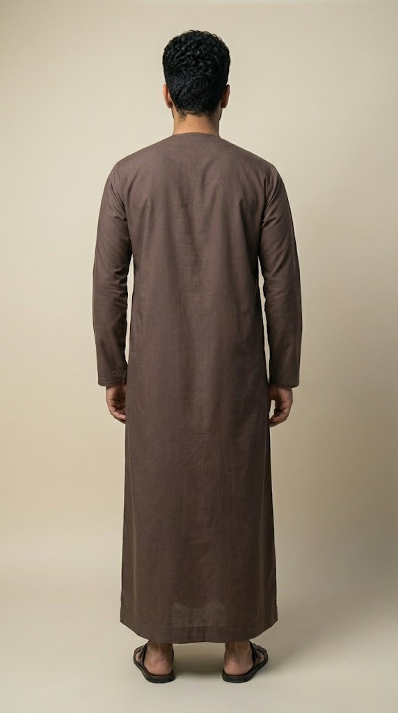 Brown Emarati Plain Thobes Men’s