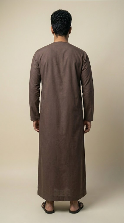 Brown Emarati Plain Thobes Men’s