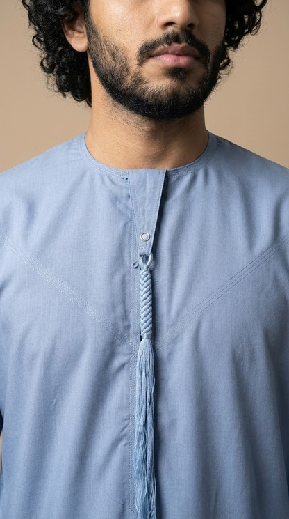 Light Blue Emarati Plain Thobes Men’s