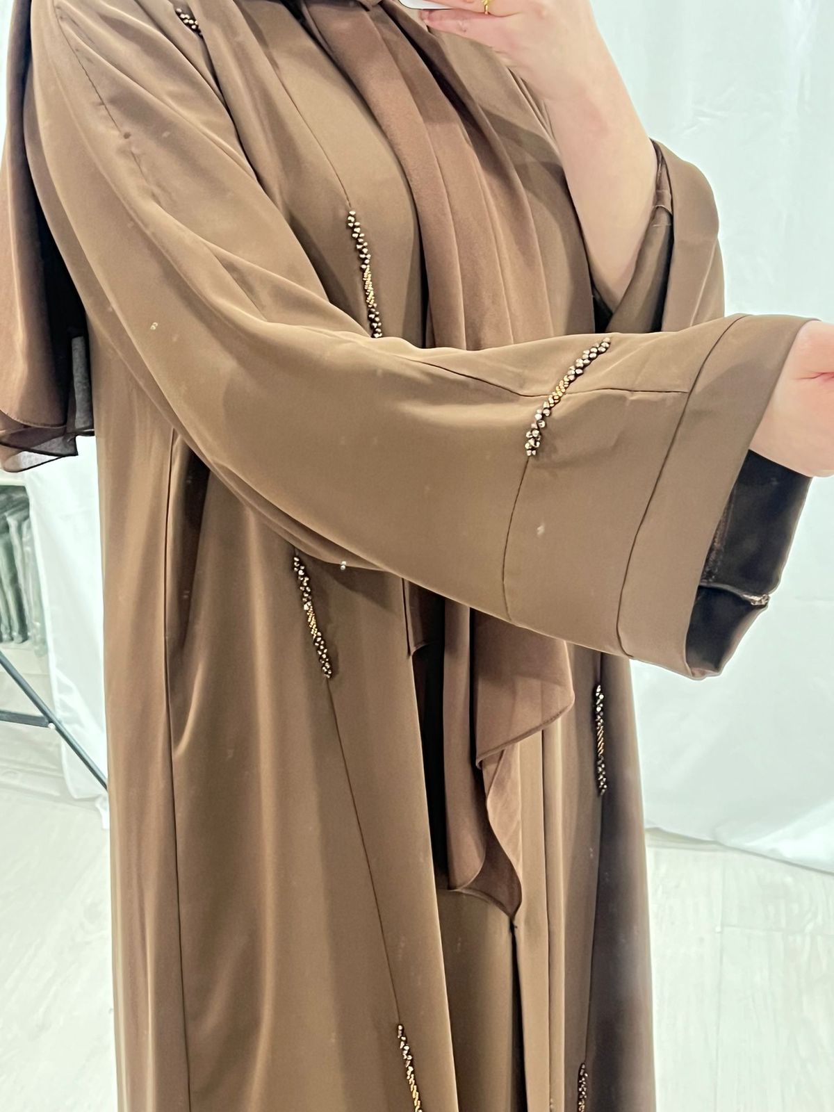 Premium Brown Abaya embellished